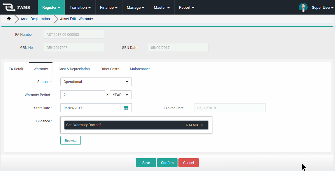 Document Management Interface